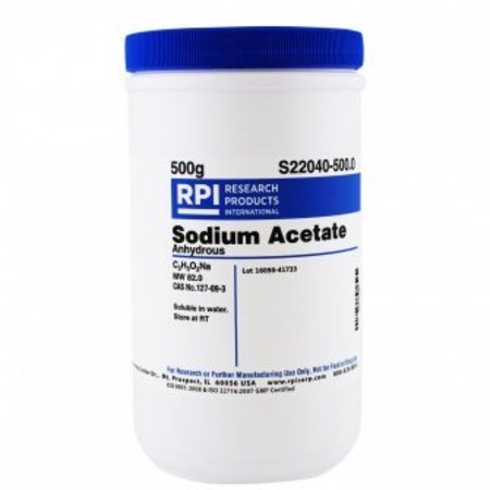 RPI Sodium Acetate, 500 G S22040-500.0